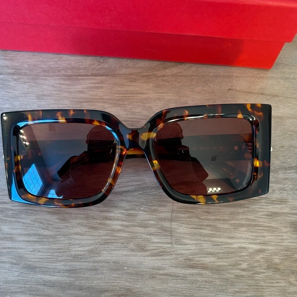 Salvatore Ferragamo Tortoise Shell Sunglasses